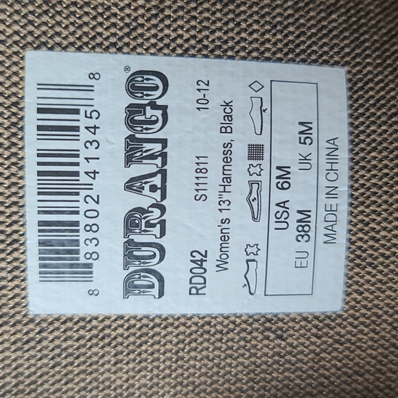 Durango black 13" harness boots women's size 6 - Picture 10 of 12